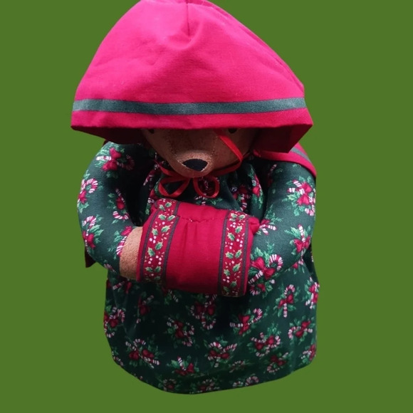 Vintage overly raker christmas bear plush decoration - Picture 7 of 8